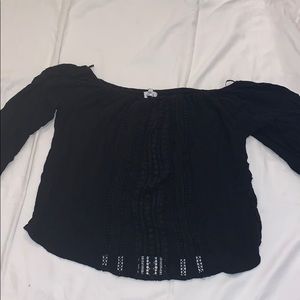 Hollister off the shoulder black long sleeve